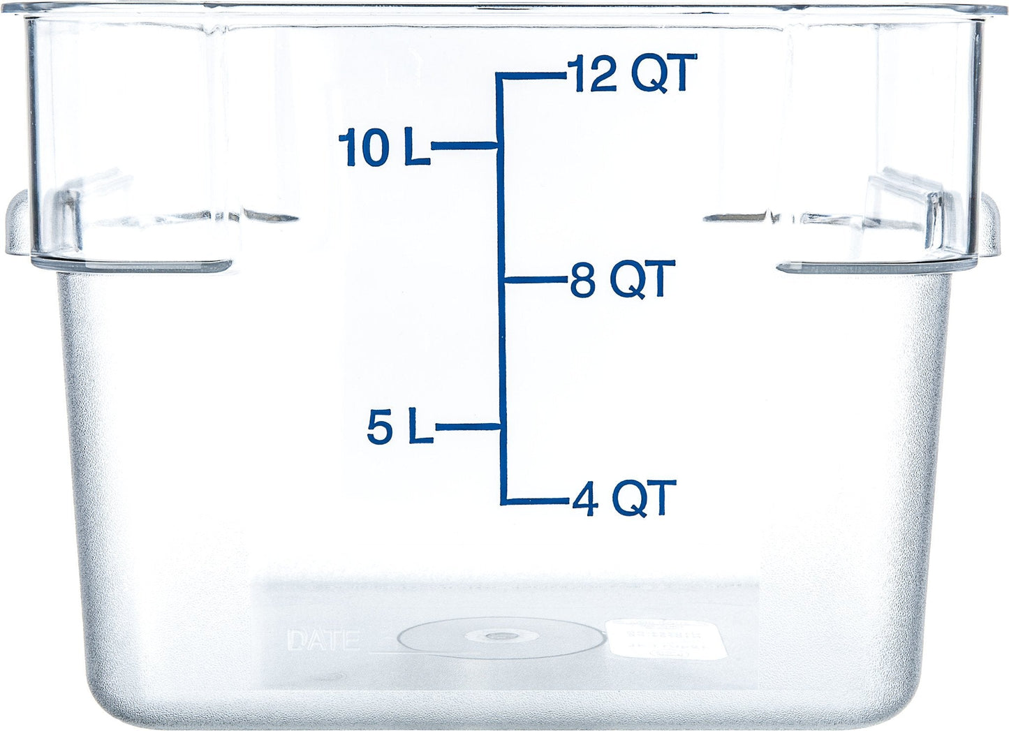 Carlisle 10724-07 12 Qt Clear Square Food Storage Container