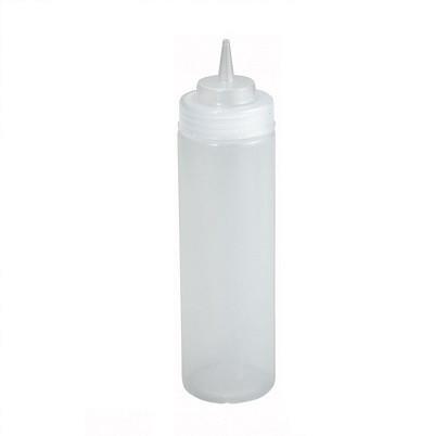 Winco PSB-24C 24 Oz Clear Squeeze Bottle - 6 Pc/Pack
