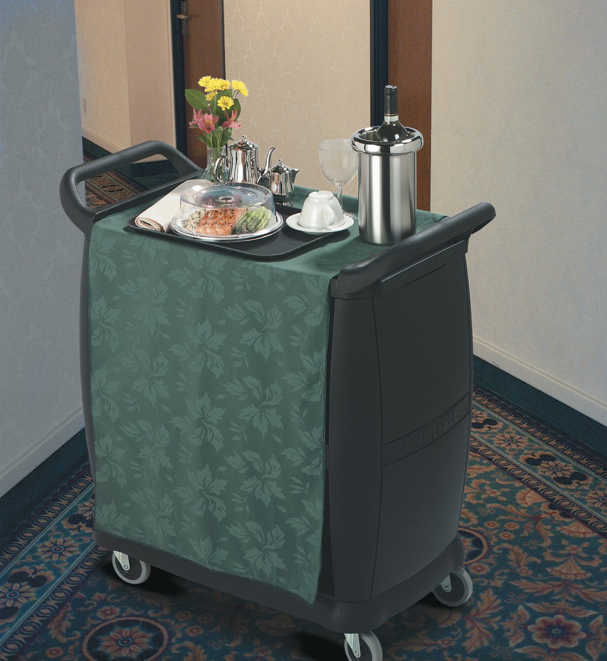 Carlisle CC203603 Busing & Transport Cart, Black
