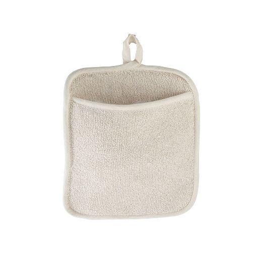 Winco PH-9W 8-1/2" x 9 1/2" White Terry Pot Holder with Pocket