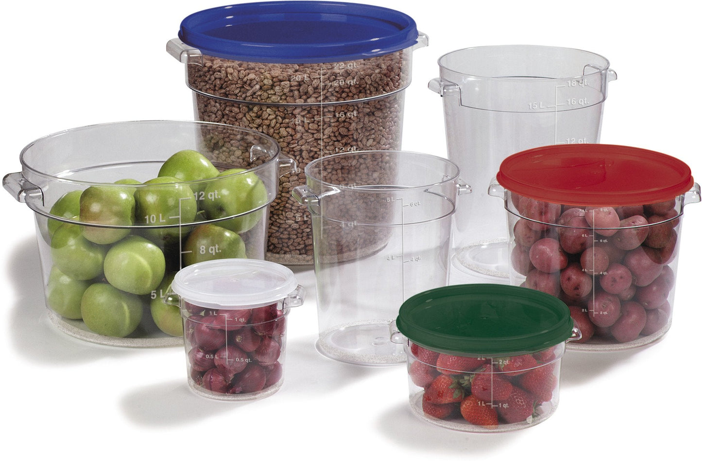 Carlisle 1076107 1 Qt Round Clear Container Storplus