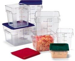 Carlisle 10724-07 12 Qt Clear Square Food Storage Container