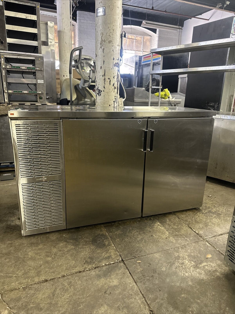 PERLICK BS2DS USED 60” BACK BAR COOLER STAINLESS STEEL REFRIGERATOR