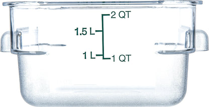 2 Qt Clear Square Food Storage Container (10720-07)