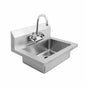 Atosa USA MRS-HS-18 18 Gauge Stainless Steel Wall Mounted Hand Sink with Gooseneck Faucet - 18-Inch