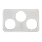 Winco ADP-666 Stainless Steel Adaptor Plate with Three 6-3/8'' Holes