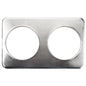 Winco ADP-808 Stainless Steel Adaptor Plates with Two 8-3/8" Holes
