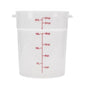 Winco PPRC-22W 22 Qt. White Food Storage Container