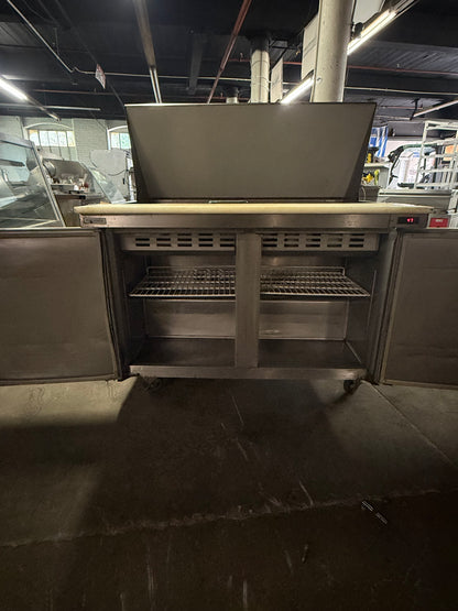 AVANTCO 48” MEGATOP REFRIGERATOR SANDWICH PREP TABLE COOLER USED