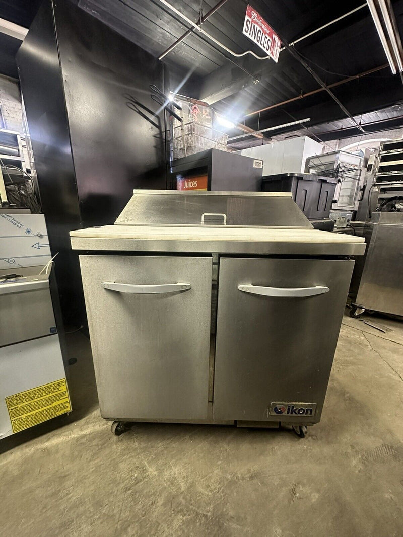 IKON ISP36 36” USED COMMERCIAL SANDWICH PREP TABLE COOLER REFRIGERATOR