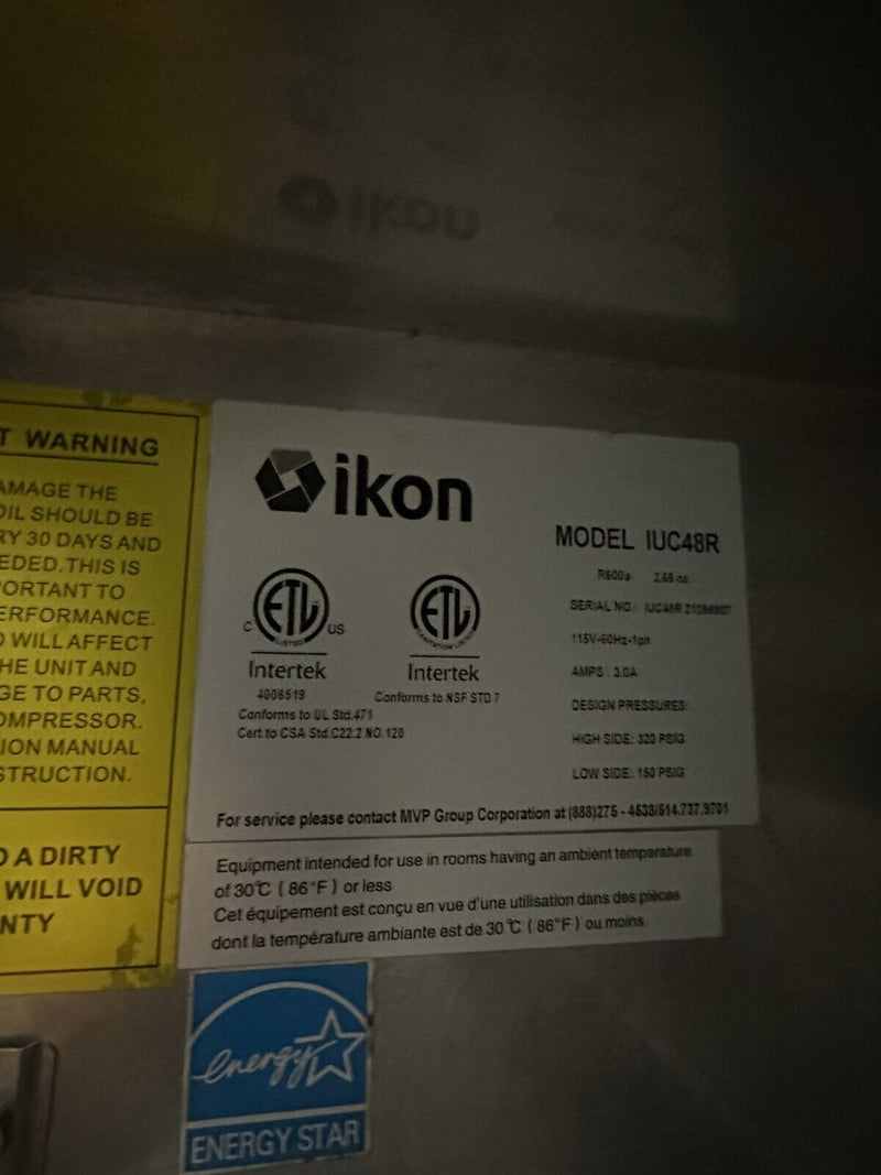 IKON IUC48R 48” USED UNDERCOUNTER REFRIGERATOR COOLER