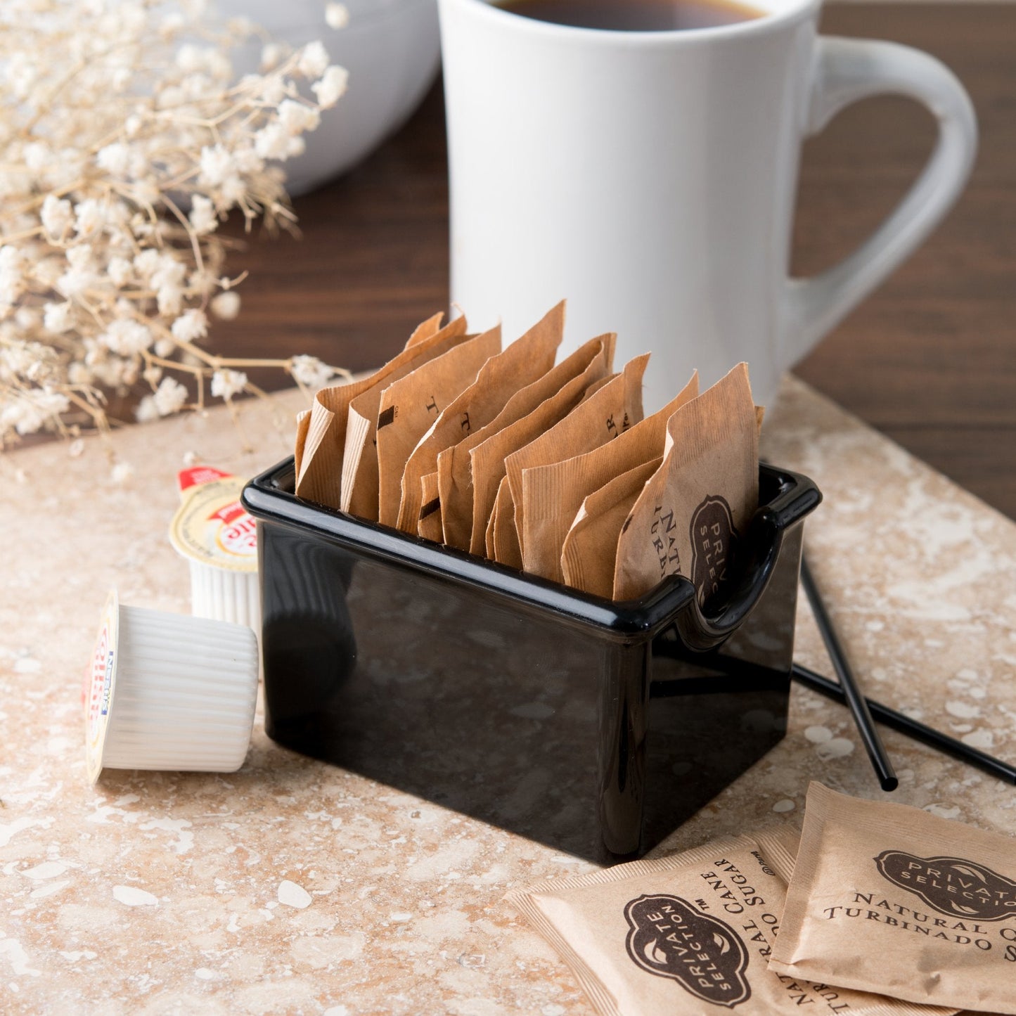 Carlisle 4550-03 Sugar Caddy Black Holds 20 Packs
