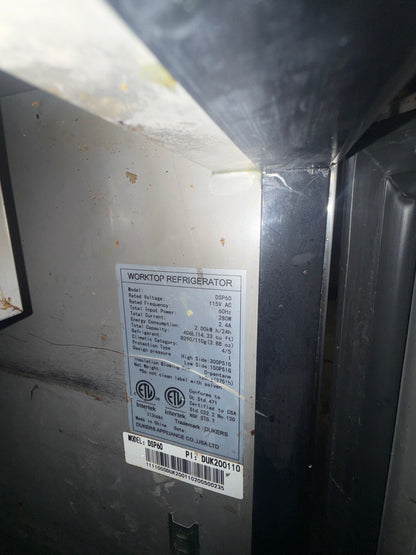 DUKERS DSP60 60” MEGATOP SANDWICH PREP TABLE COOLER USED