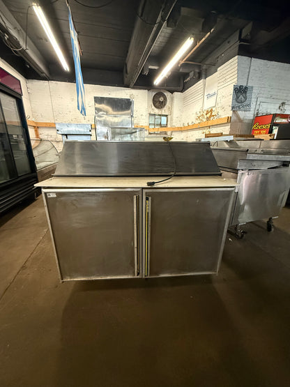 SILVER KING SKP48/12 48” USED COMMERCIAL SANDWICH PREP UNIT REFRIGERATOR COOLER