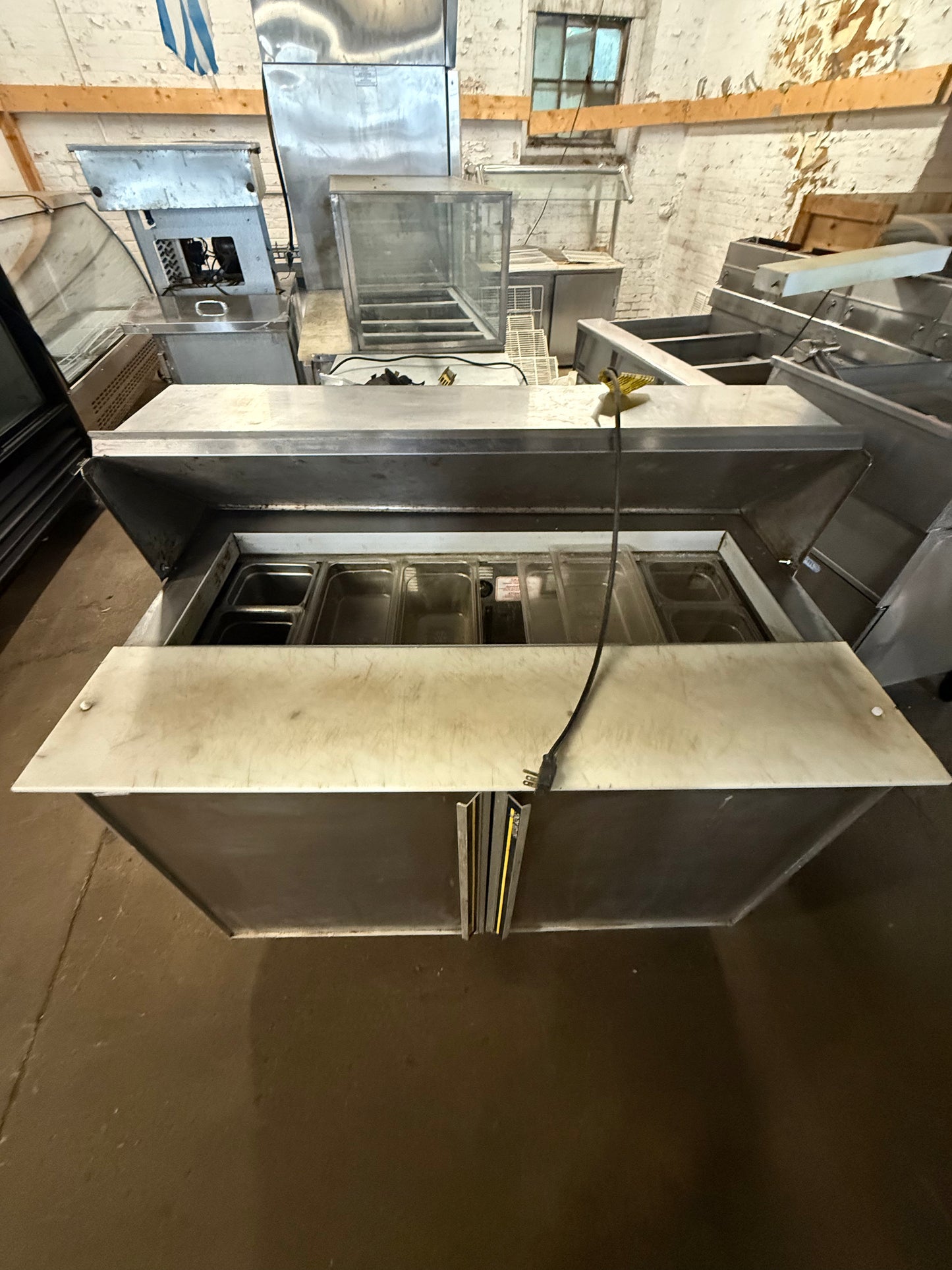 SILVER KING SKP48/12 48” USED COMMERCIAL SANDWICH PREP UNIT REFRIGERATOR COOLER