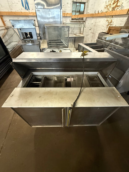 SILVER KING SKP48/12 48” USED COMMERCIAL SANDWICH PREP UNIT REFRIGERATOR COOLER