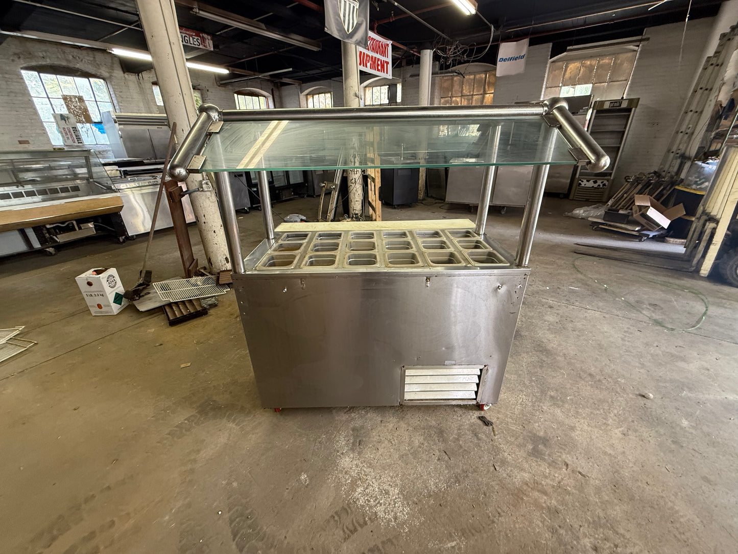 Leader 48” Used Sandwich Prep Salad Line Refrigerated Prep Unit