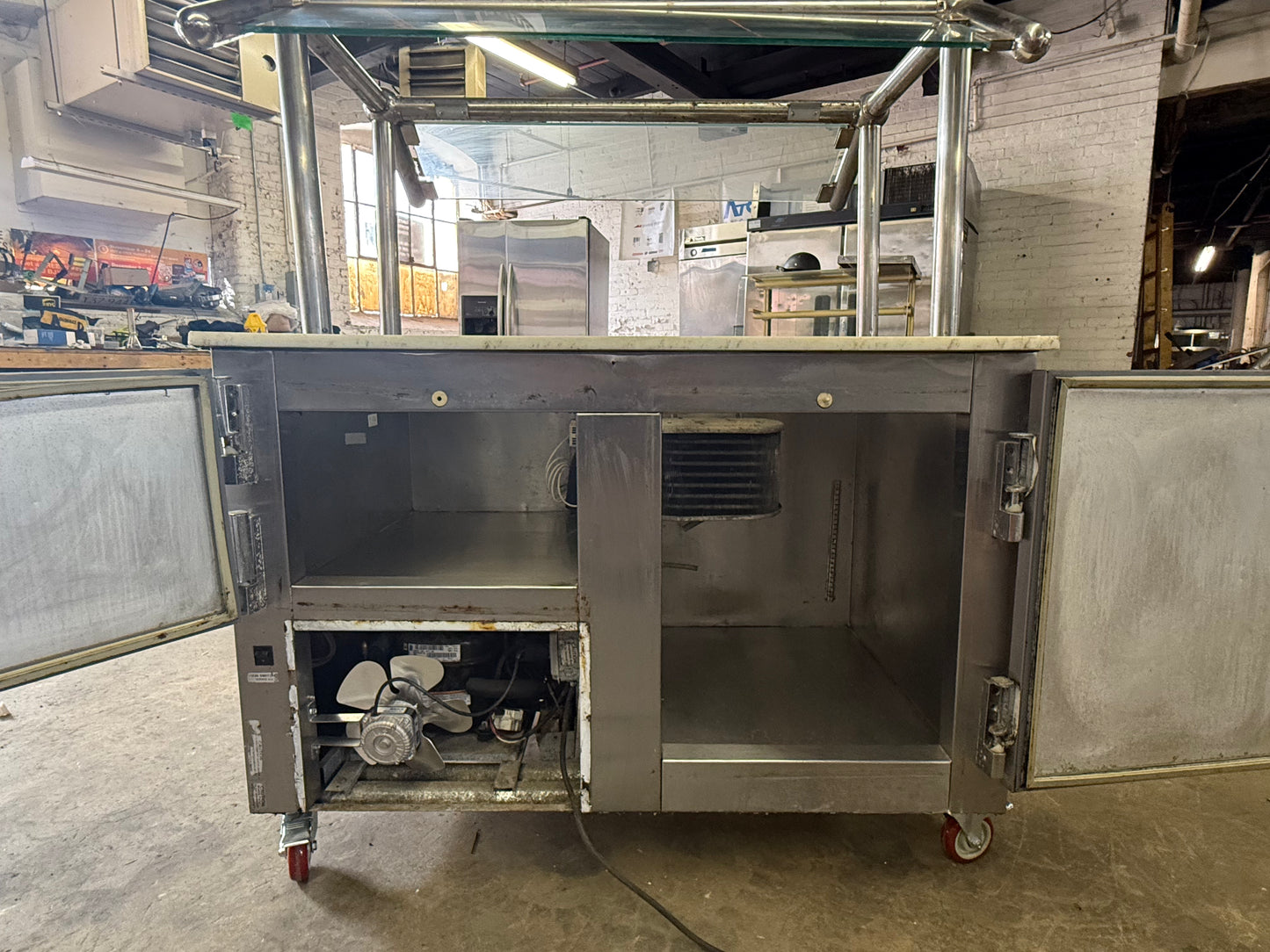 Leader 48” Used Sandwich Prep Salad Line Refrigerated Prep Unit