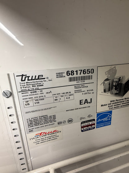 TRUE GDM-12 USED SINGLE GLASS DOOR REFRIGERATOR MERCHANDISER COOLER