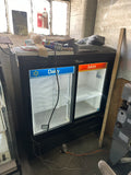 TRUE GDM-41SL-48-HC 2 DOOR SLIDING GLASS REFRIGERATOR COOLER USED MERCHANDISER