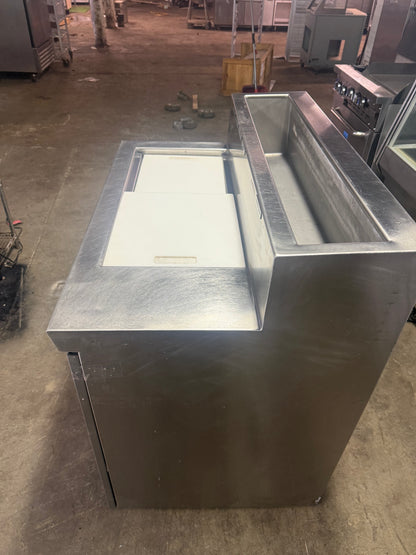Randell DCST-44-SR9 44" Sliding Lid Ice Cream Dipping Cabinet Freezer & Syrup Rail USED