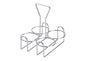 Winco Chrome Plated 4-Ring Condiment Jar Rack WH-9
