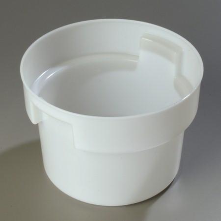Carlisle 120002 Bains Marie 12 Qt Round Container White