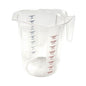 Winco PMCP-400 4 Qt Polycarbonate Measuring Cup - Quarts and Liters Marking