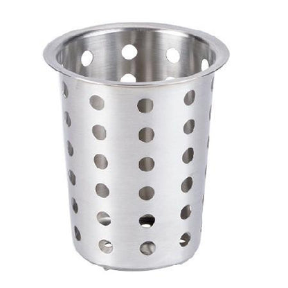 Winco FC-SS 4-1/2" Dia Stainless Steel Perforated Flatware Cylinder