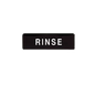 Winco SGN-327 Black 3" X 9" Information Sign with Symbol - Imprint "Rinse"