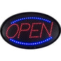 Winco LED-10 Blue and Red Oval Open LED Sign