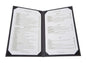 Winco Black Two-View Menu Cover