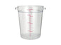 Winco Clear Polycarbonate Round Storage Container - Various Sizes