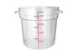 Winco Clear Polycarbonate Round Storage Container - Various Sizes