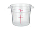 Winco Clear Polycarbonate Round Storage Container - Various Sizes
