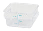 Winco Clear Polycarbonate Square Storage Container - Various Sizes