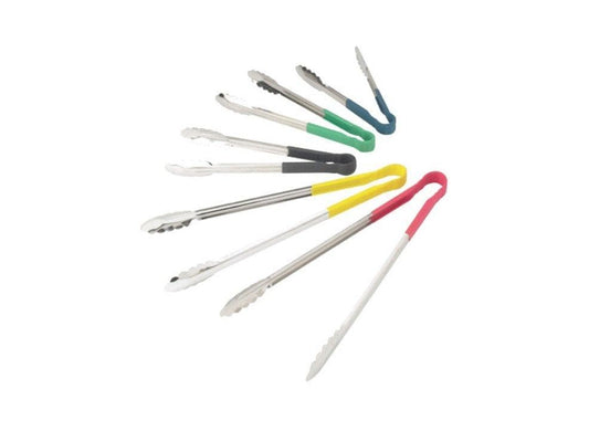 Winco Heat Resistant Heavy Duty Utility Tongs - Various Sizes/Colours