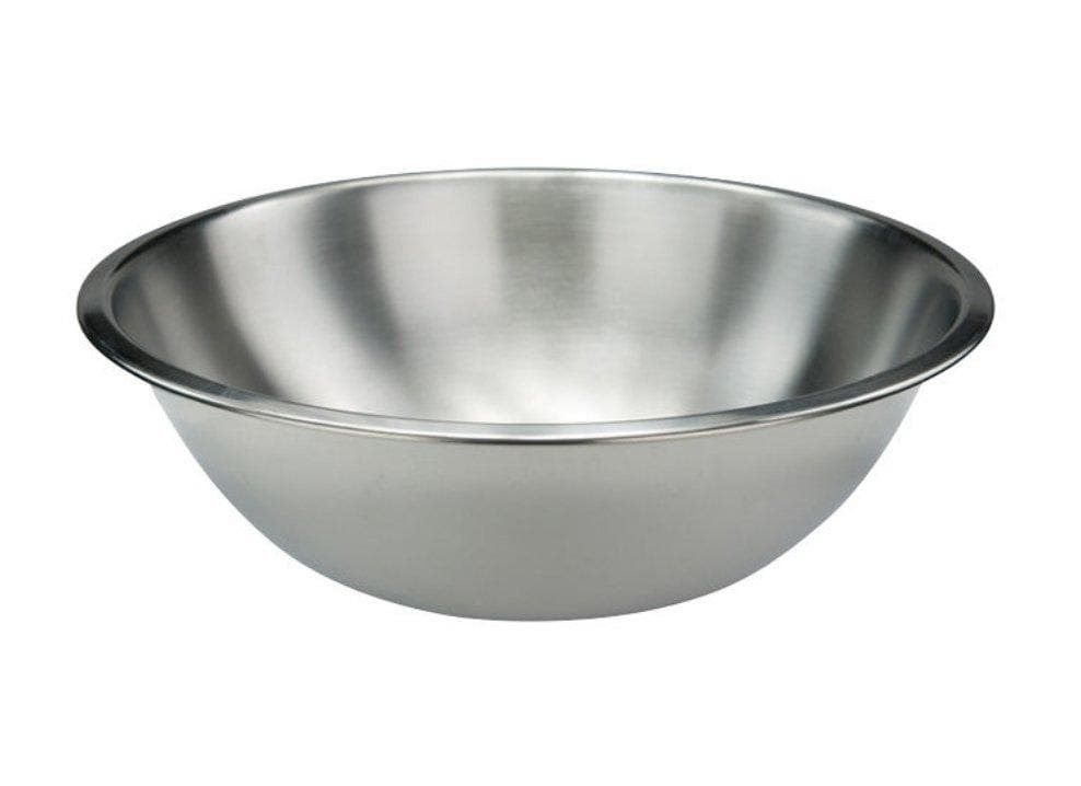 Winco Shallow Stainless Steel Heavy-Duty Mixing Bowl - Various Sizes
