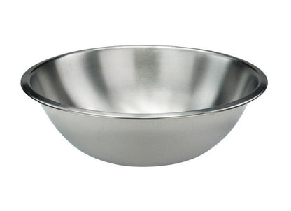 Winco Shallow Stainless Steel Heavy-Duty Mixing Bowl - Various Sizes