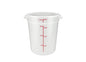 Winco White Polypropylene Round Storage Container - Various Sizes