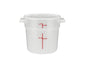 Winco White Polypropylene Round Storage Container - Various Sizes