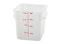 Winco White Polypropylene Square Storage Container - Various Sizes