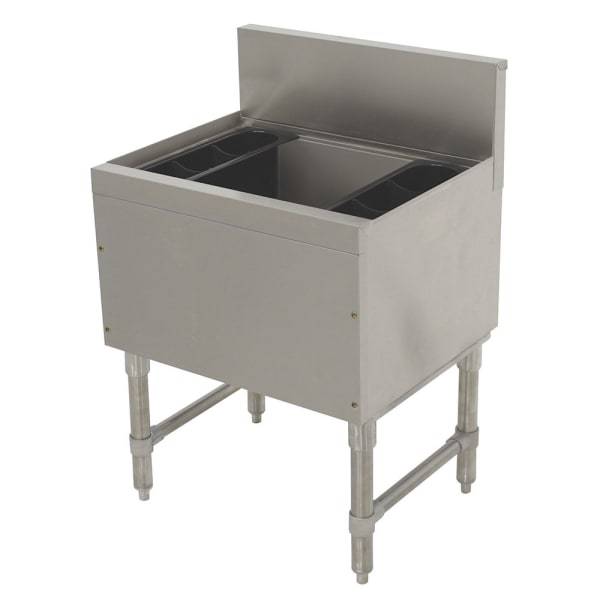 Advance Tabco PRI-19-24 24" Prestige Cocktail Station w/ 70 lb Ice Bin, Stainless [Extended Lead Time 14+ days]