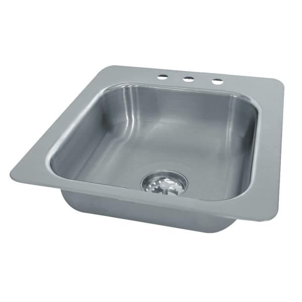 Advance Tabco SS-1-1715-10 (1) Compartment Drop-in Sink - 14" x 10", Drain Included [Extended Lead Time 14+ days]