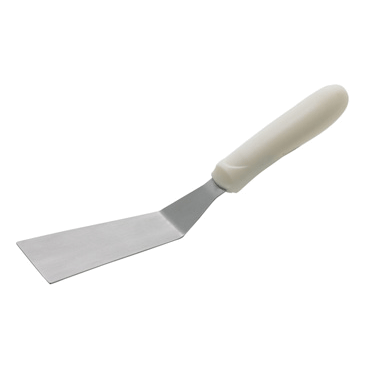 Winco TWP-50 5-1/2" X 2-1/2" Blade Grill Spatula with Whie Ergonomic Plastic Handle