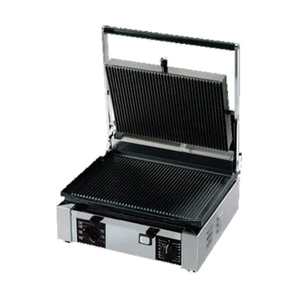 Univex PPRESS1.5R Single Commercial Panini Press w/ Cast Iron Grooved Plates, 120v [Usually ships within 1 - 3 business days]
