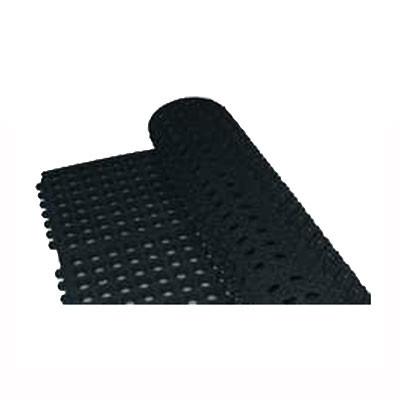 Winco RBMI-33K Black 1/2" Thick 3' X 3' Anti-Fatigue Interlocking Floor Mat