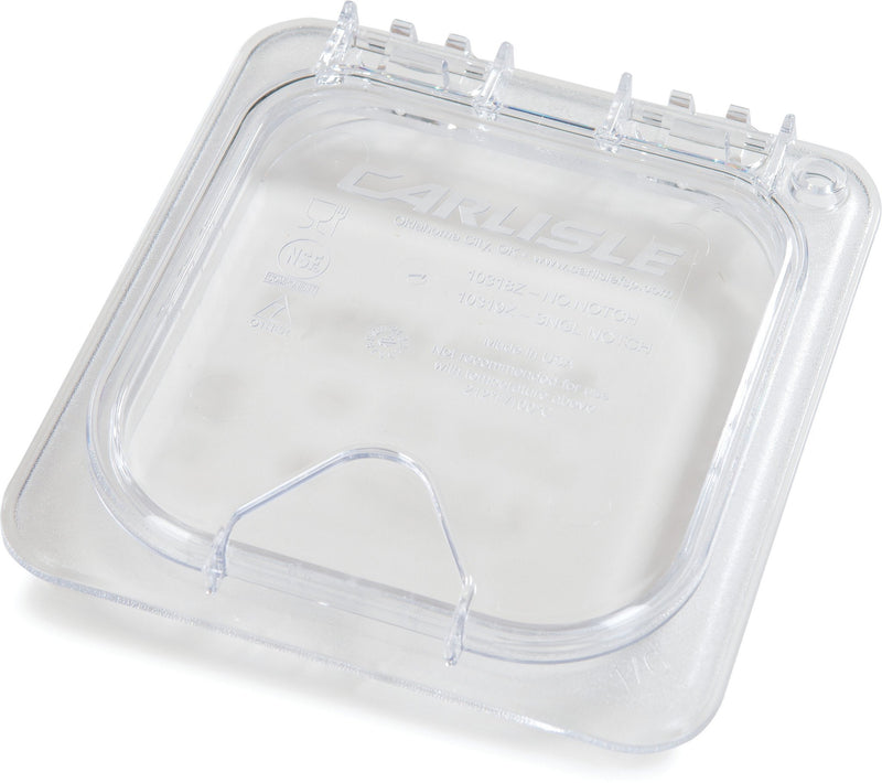 Carlisle 10318Z07 1/6 Size Clear Hinged Lid