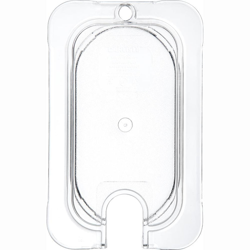 Carlisle 10337U07 1/9 Size Notched Universal Lid for Food Pan - Clear