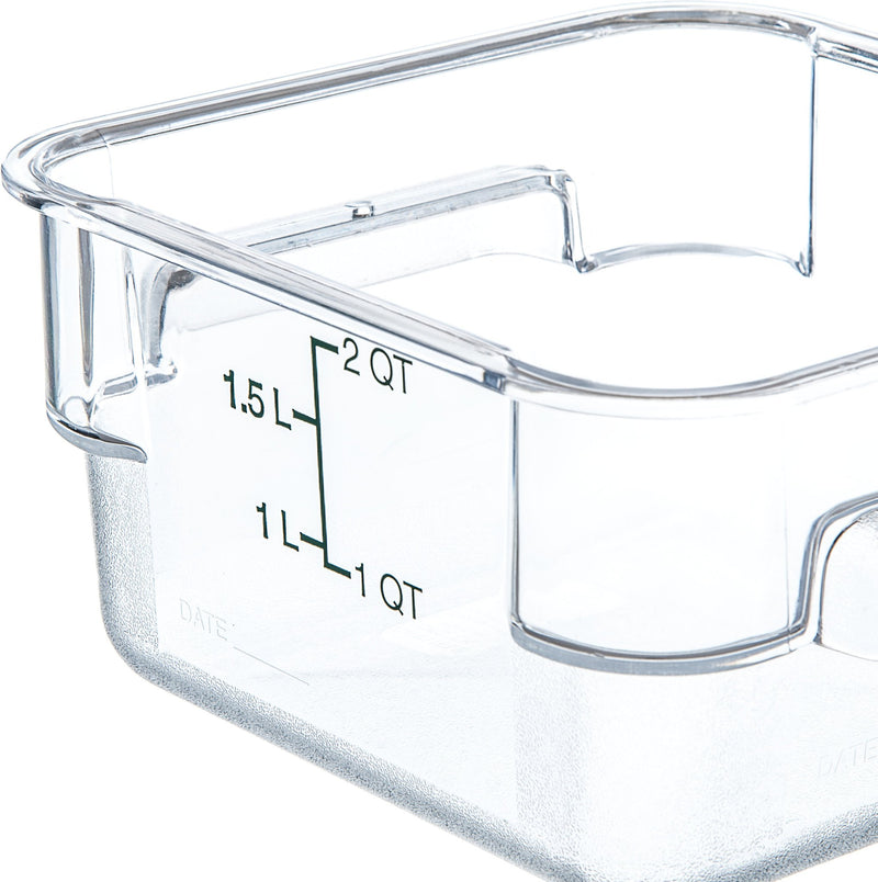 2 Qt Clear Square Food Storage Container (10720-07)